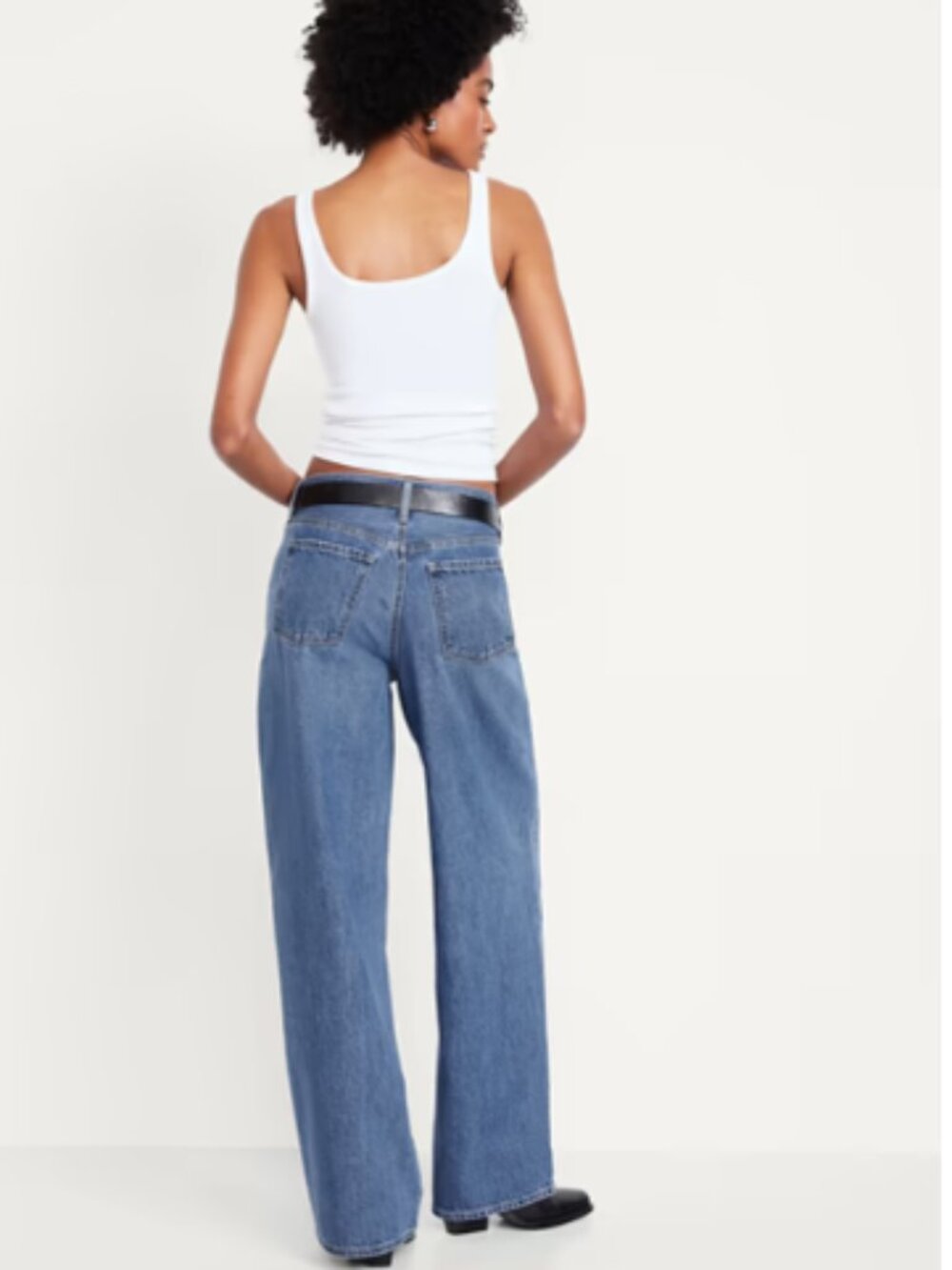 Old Navy Mid Rise Wide Leg Baggy Jean size 8 - Picture 2 of 7